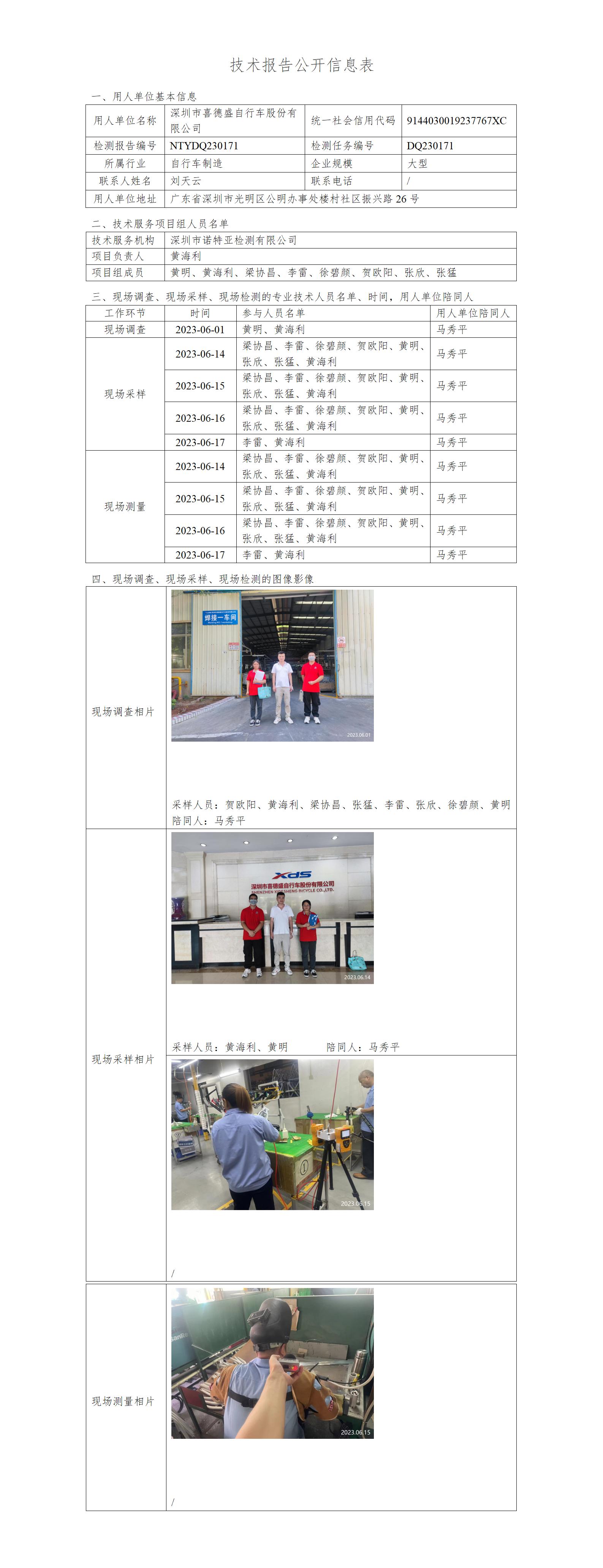 NTYDQ230171-深圳市喜德盛自行車股份有限公司